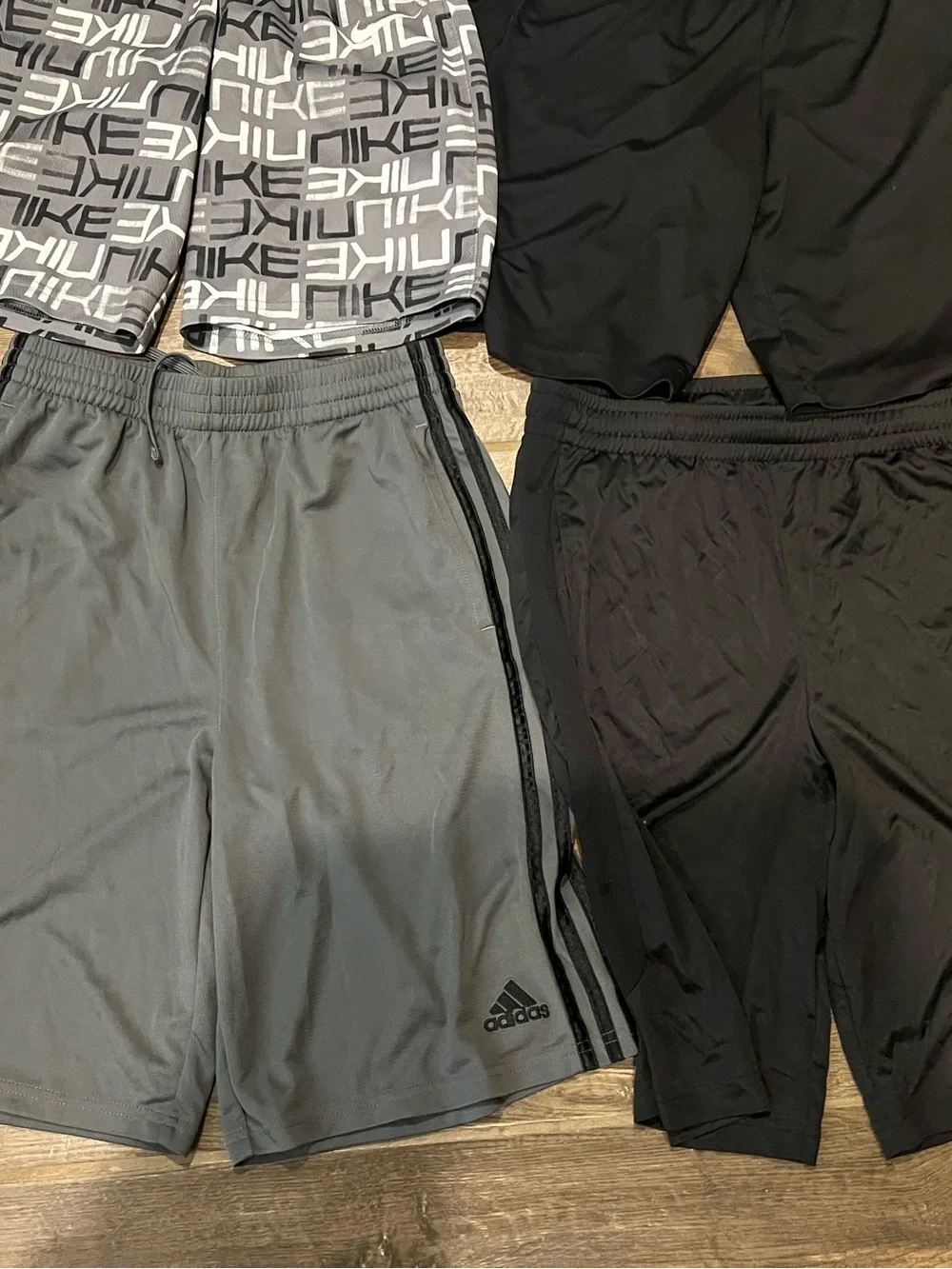 Nike Kids Black & Gray Athletic Shorts Set - 6 Pack